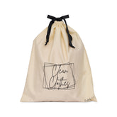 Clean Clothes Drawstring Laundry Bag | Travel Cotton Laundry Bag